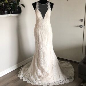 Christina Wu Lace Wedding Dress in Cream